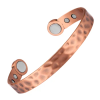 Nantii 99.95% Pure Copper Magnetic Bracelet Men/Women Adjustable Healing Hand Chain Benefits Health Energy Open Cuff Bangles