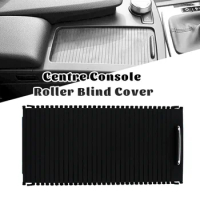 Black Center Console Roller Blind Cover For Mercedes C-Class W204 S204 Sliding Shutters Cup Holder Roller Blind Car Accessories
