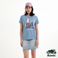 【Roots】Roots 女裝- WILDLIFE短袖T恤(藍色)