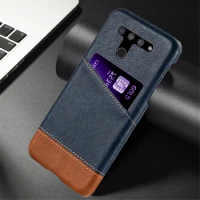 Luxury Case For LG V50 ThinQ Case Mixed Splice PU Leather Credit Card Holder Cover For LG V50 V 50 LGV50 ThinQ 5G 6.4" Funda