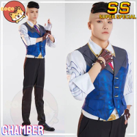 Chamber Cosplay Costume Valorant Chamber Cosplay White Shirt Vest Pants Belt Gloves Tie Costume and Cosplay Shoes CoCos-SS
