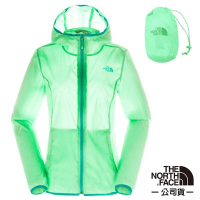 【The North Face】女 超輕薄防潑水透氣外套.機能性運動夾克.風衣_2VEN 嫩綠
