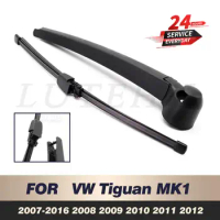 Wiper 13" Rear Wiper Blade &amp; Arm Set Kit For VW Tiguan MK1 2007-2016 2008 2009 2010 2011 2012 Windshield Windscreen Rear Window