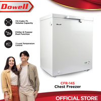 Dowell Chest Freezer with Chiller Dual Function CFR-145 5 cu.ft. (White)