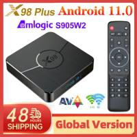 X98 Plus Smart TV Box Android 11 Amlogic S905W2 4GB 64GB Support H.265 AV1 Dual Wifi HDR10 Youtube Media Player 32GB Set Top Box