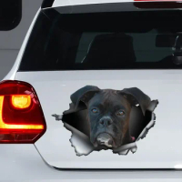 Black boxer car decal, Boxer magnet, boxer dog sticker