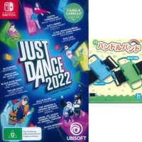 【Nintendo 任天堂】NS Switch 舞力全開 2022 + 良值 NS JOY-CON 手把腕帶 動森藍綠 L329(中文歐版)