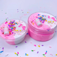 100ml Unicorn Puff Slime Plastic Clay Light Clay Colorful Modeling Polymer Clay Sand Fluffy Light Plasticine Gum Handmade Toy