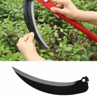 New Foldable Sickle Agricultural Lightweight Gardening Grass Sickle Mow Cut Wheat Metal Long Handle Sickle Garden Weeding Tools