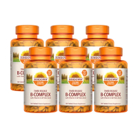 【Sundown 日落恩賜】緩釋型超級B群+C錠-B12加強配方6瓶組(共600錠)