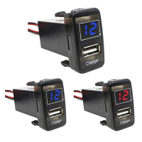 5V 2.1A USB Port Dashboard Voltmeter Phone Charger For VIGO hot sell