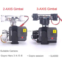 RTF FPV 3-AXIS / Lightweight 2-AXIS Brushless Gimbal Board for Gopro3 4 Gopro Hero 5 6 Gopro session SJ4000 RC drones
