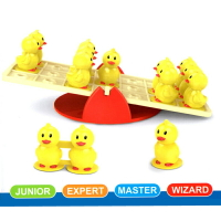 小鴨蹺蹺板益智兒童桌面游戲親子互動智力玩具學生早教桌游40關