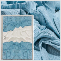 Issey Miyake Plastic Crushed Fabric Wedding Print Background Decoration Bag Clothing Designer Sewing Material Wholesale Cloth