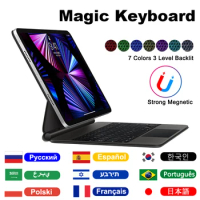 Magic Keyboard Cover For iPad Pro 11 12.9,For iPad 10 10th Air 4 5 4th 5th Generation 10.9 Magnetic Wireless Keyboard Backlight