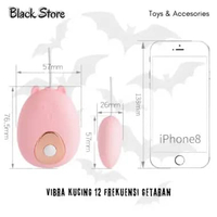 SINGLE EGG SILIKON PIJAT WANITA MODEL KUCING 12 FREKUENSI UNTUK ALAT BANTU WANITA DEWASA