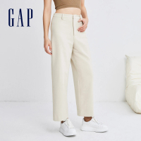 【GAP】女裝 刷毛西裝褲-白色(841296)