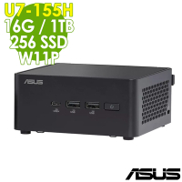 ASUS 華碩 NUC 14 Pro Ultra 7 迷你電腦 (Ultra 7-155H/16G/1TB HDD+256G SSD/W11P)