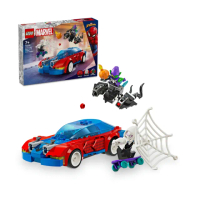 【LEGO 樂高】漫威超級英雄系列 76279 蜘蛛人的賽車和猛毒化綠惡魔(漫威 禮物)