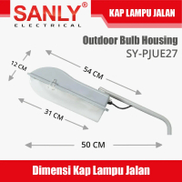 kap lampu jalan e27 lampu jalan pju e27 - kap aja + Tiang + kabel