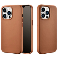 Italian Nappa Cowhide Case For iPhone 13 Pro Luxury Leather Magnetic Phone Back Cover For Apple iPhone 13 Pro Max Handmade