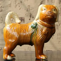 全城热卖 - 陶瓷狗擺件唐三彩狼狗旺財狗工藝品客廳裝飾擺件送禮辦公桌擺守財