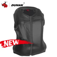 DUHAN Motorcycle Air-bag Vest Leather Motorcycle Jacket Moto Professional Advanced Air Bag System Motocross Protective Airbag