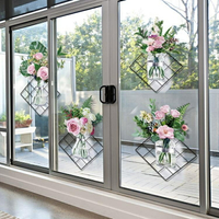 窗貼 3D立體牆貼畫客廳玻璃門貼紙廚房推拉門裝飾貼花臥室陽台窗花貼