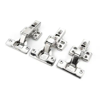 4PCS Hinge Stainless Steel Door Hydraulic Hinges Damper Buffer Soft Close For Cabinet Kitchen Furniture Hardware