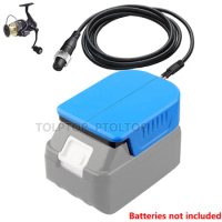 Electric Fishing Reel Battery Adapter for Makita 18V Battery Work for Daiwa/Shimano 14.4V Power Assi