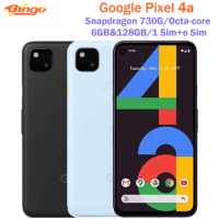 Google Pixel 4a 128GB ROM Original Unlocked Cellphone 5.81" Snapdragon 730G Octa Core 6GB RAM NFC 12.2MP&amp;8MP Fingerprint