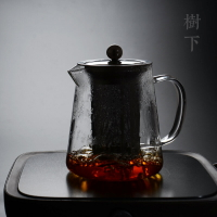 加厚耐熱玻璃茶壺304不銹鋼鋼泡茶壺過濾泡茶杯沖茶器花茶壺套裝1入