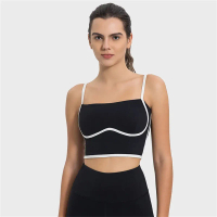 Mermaid curve new fashion color matching adjustable shoulder strap sports vest high elastic comforta