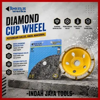BENZ BZ7825 Diamond Cup Yellow 4 Inch DRY Grinding Wheel Segment - Perata Keramik