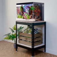 【空間特工】兩層魚缸架60x60x75cm 免螺絲角鋼(附層板 附腳套 昆蟲箱架 觀察箱架)