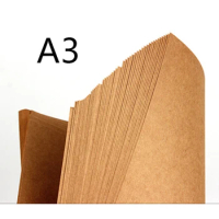 70-200gsm 20pcs High Quality A3 Brown Kraft Paper DIY Handmake Card Making Craft Paper DIY Thick Paperboard Cardboard