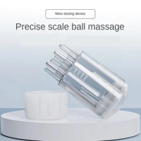 A scalp minoxidil applicator with essential oil roller ball for massage, 1ml capacity, suitable for applying medication to hair.
