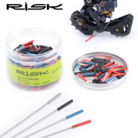 RISK 20pcs Heat shrink Bicycle Cable End Caps Ultralight Bike Shifter Inner Cable Tips Wire End Cap Brake Cable Tips Crimps