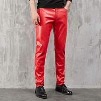 NEOZ CELANA KULIT PRIA TERBARU SLIMFIT Merah