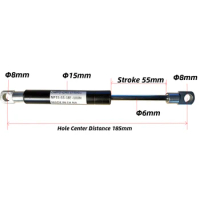 ONPO H06-15-055-185-M8-100N Gas Spring Pneumatic Air Spring Stroke 55mm,Center Distance:185mm For Automatic Door
