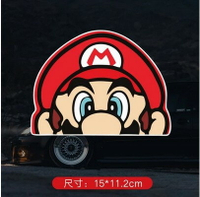 超級瑪莉汽機車貼紙．瑪利歐兄弟 裝飾遊戲卡通防水貼 電動車 窗玻璃裝飾貼 安全帽貼紙
