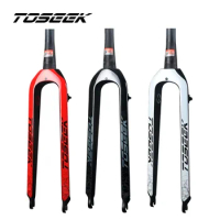 TOSEEK Suspension Bike 29 Bicycle Fork Tapered Bike Hard Fork 520g Carbon Framework Mtb 29/27.5/26 Front Fork for Bicycle