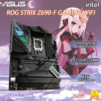 ASUS ROG STRIX Z690-F GAMING WIFI Used Motherboard Intel Z690 chipset 4×DDR5 128GB PCI-E 5.0 4×M.2 6×SATA 3 ATX LGA 1700 Socket