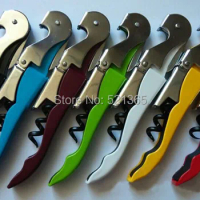Wholesale 500pcs/lot sea horse stainless steel knife +red wine opener promotion gifts can print your logo