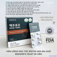 viên uống mọc tóc Biotin men bia khô Brewers Yeast 60 viên