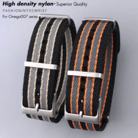 20mm Nylon Canvas Watchband Rolex Strap Wrist Band Bracelet for Omega Seamaster 007 AT150 Speedmaster Dudor Pagani Tissot
