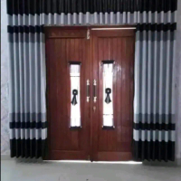 Gorden satu set Poni Pintu Ruang Tamu Kain Hordeng Jendela Kupu Tarung Korden Blackout Motif Minimal