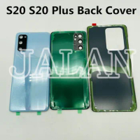 2020 Back Glass With Lens Cap For Samsung S20 S20plus S20ultra Replacement Repair Original Quality Rear Battery Cover