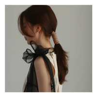 【HaNA 梨花】韓國凹造型極簡小文青．皮革髮繩束髮帶日系可塑形綁髮髮圈