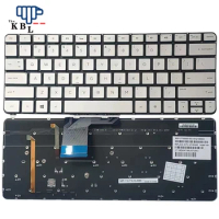 Original New US Language For HP Spectre 13-3000 Silver Backlight Laptop Keyboard 743897-001 12PTDH3567